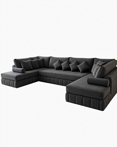 Charcoal grey shape corner - grey,