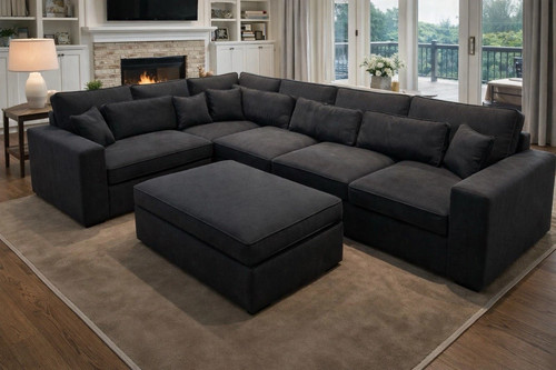 Luxury ruby corner sofa full - sofa,