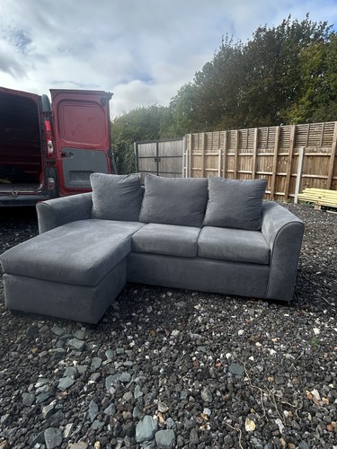 Grey seater corner sofa - 3,