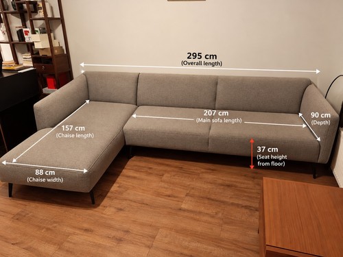 Boconcept grey fabric shaped - boconcept, l-shaped