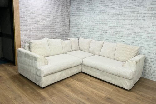 Cream cord jumbo corner - cream,