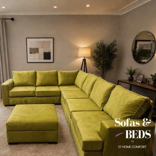 New large ruby corner sofa - new,