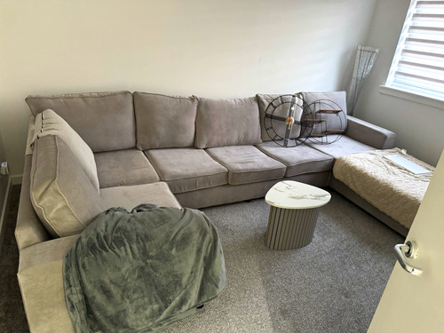 Grey shape corner sofa - grey, u-shape