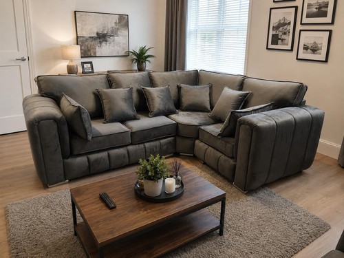 New milano corner sofa dark - new|,