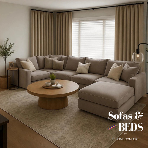 Luxury ruby corner sofa - luxury, full
