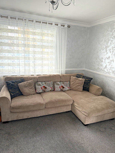Beige 100 cotton corner - beige,