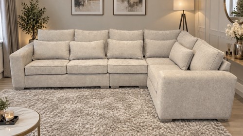 Luxury ruby corner sofa - sofa, |