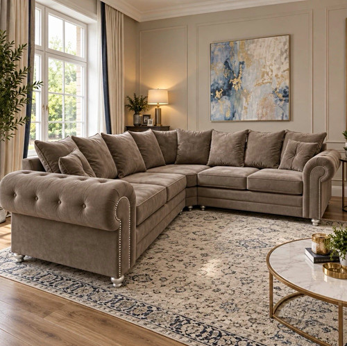 Rahman sofas grey - rahman, velvet
