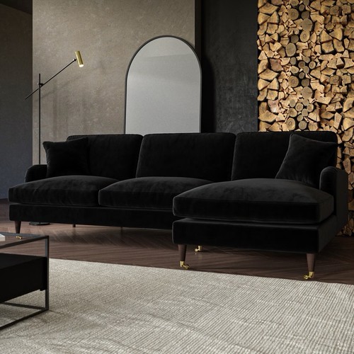 Seater sofa shaped velvet - sofa,