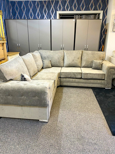 Verona grey chenille shaped - grey, l-shaped