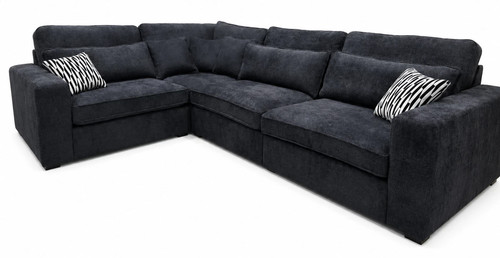 Ruby corner shape sofa - sofa, black