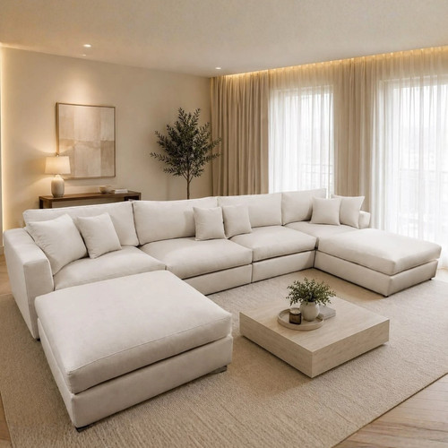 Luxury cream shape seater - shape, 6