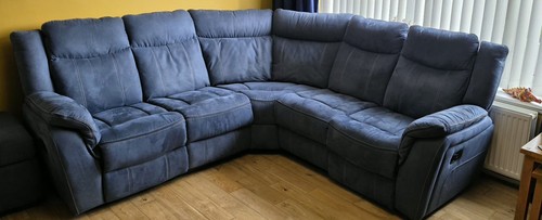 Corner sofa suede effect - corner,