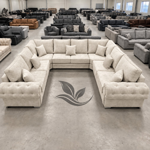 New verona shape corner sofa - new,