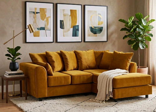 Shaped chaise corner - l-shaped, sofa