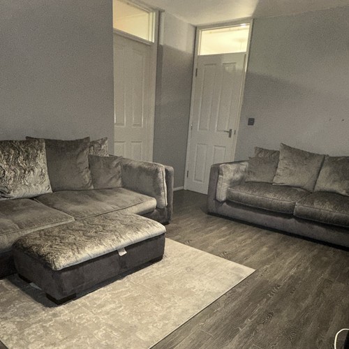 Dfs grey fabric corner sofa - grey,