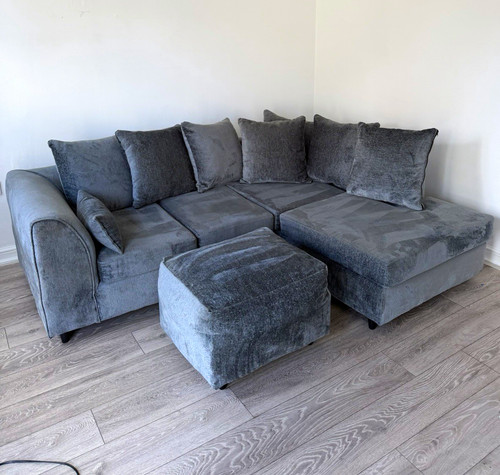 Grey fabric right - right, facing