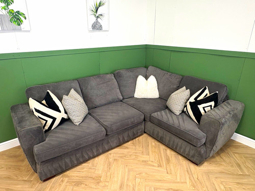 Dfs grey fabric corner sofa - fabric,